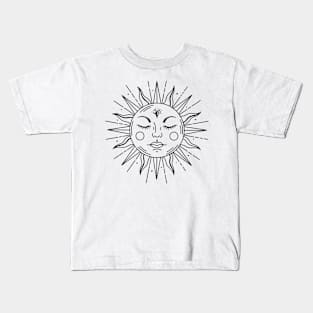 Minimalist Boho Sun Kids T-Shirt